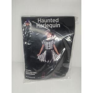 Haunted Harlequin Clown Pierrot Costume Medium 8-10 Old East Main